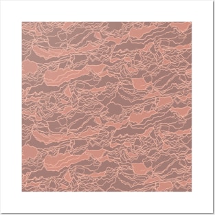 Pale Pink Rocky Texture Posters and Art